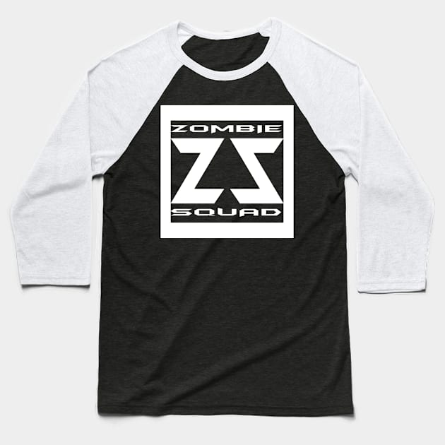 Zombie Squad ZS Rogue (White) Baseball T-Shirt by Zombie Squad Clothing